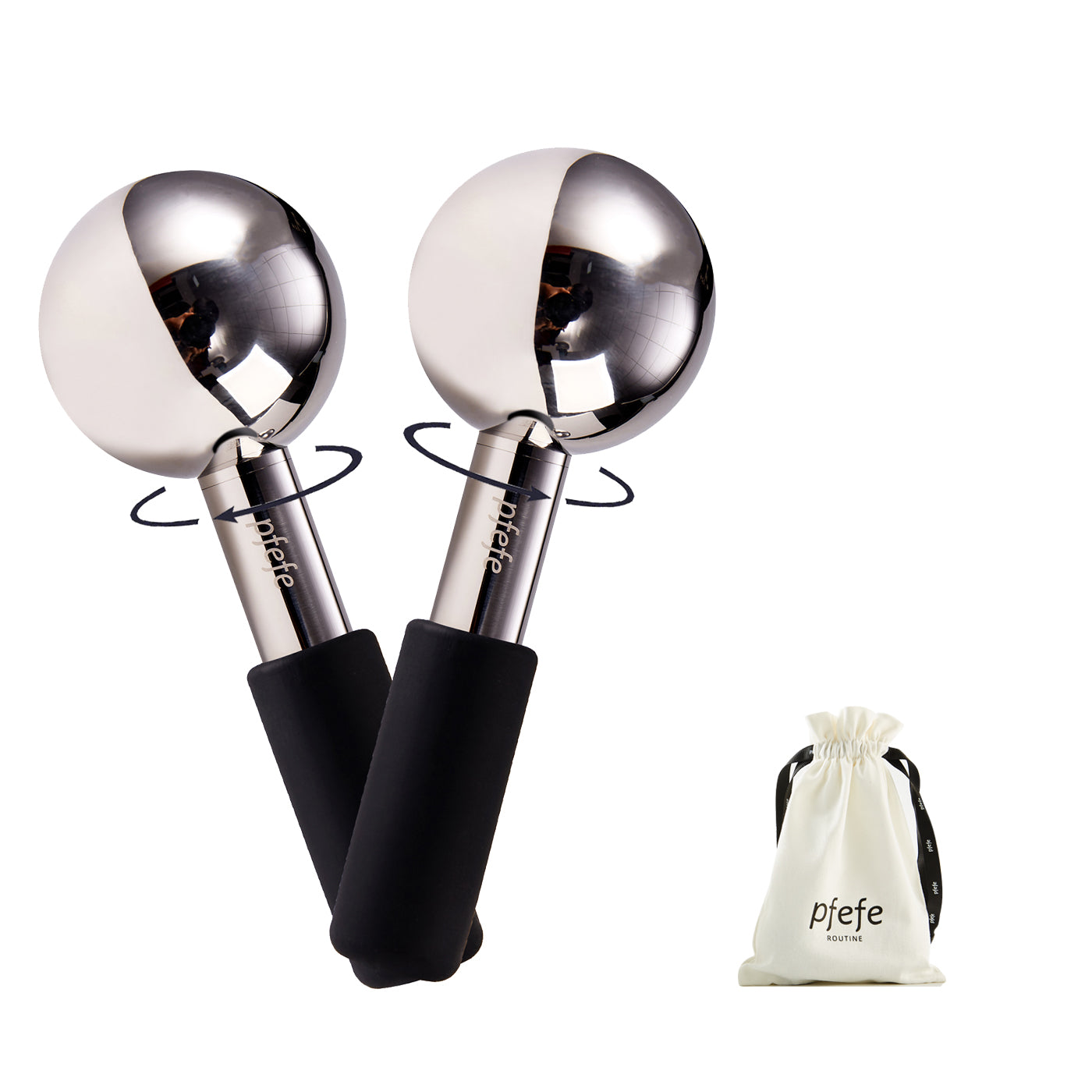 PFEFE 360 Rotating Black Ice Globes